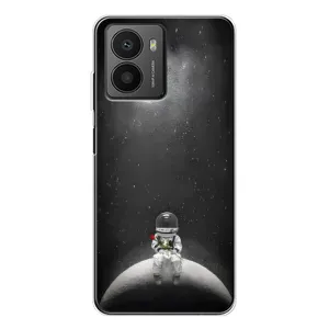 Силиконовый Чехол с принтом "Космонавты" на HMD Fusion (Космонавт романтик)