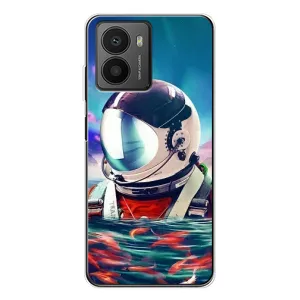 Силиконовый Чехол с принтом "Космонавты" на HMD Fusion (Космонавт в воде)