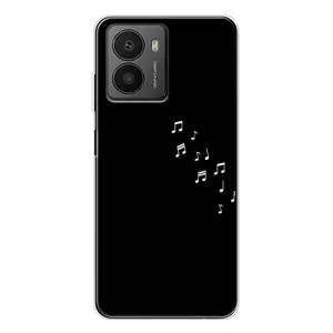 Чехол с картинками на черном фоне для HMD Fusion (Ноты)