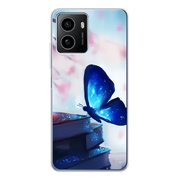 Чехол с рисунком «Бабочка синяя» для HMD Pulse Plus
