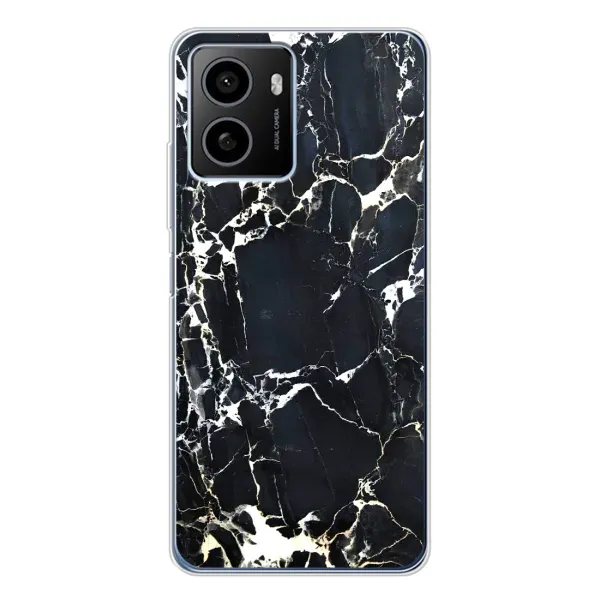 Чехол с рисунком «Чёрный мрамор» для HMD Pulse Plus