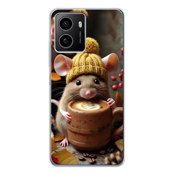 Чехол с рисунком «Мышка с кофе» для HMD Pulse Plus Чехол с рисунком «Мышка с кофе» для HMD Pulse Plus