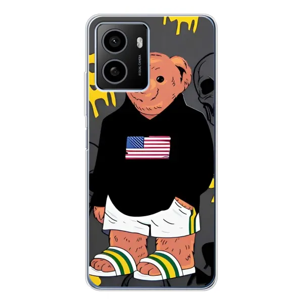 Чехол с рисунком «Teddy USA» для HMD Pulse Plus
