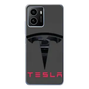 Силиконовый бампер с картинкой машины на HMD Pulse Plus (Logo TESLA)