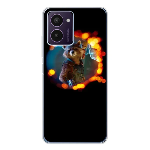 Чехол с рисунком «Енот Ракета» для HMD Pulse Pro