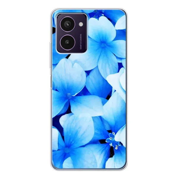 Чехол с рисунком «Синие цветы» для HMD Pulse Pro