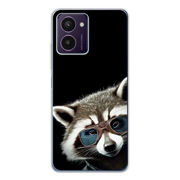 Чехол с рисунком «Стильный Енот» для HMD Pulse Pro Чехол с рисунком «Стильный Енот» для HMD Pulse Pro