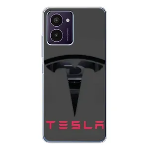 Силиконовый бампер с картинкой машины на HMD Pulse Pro (Logo TESLA)