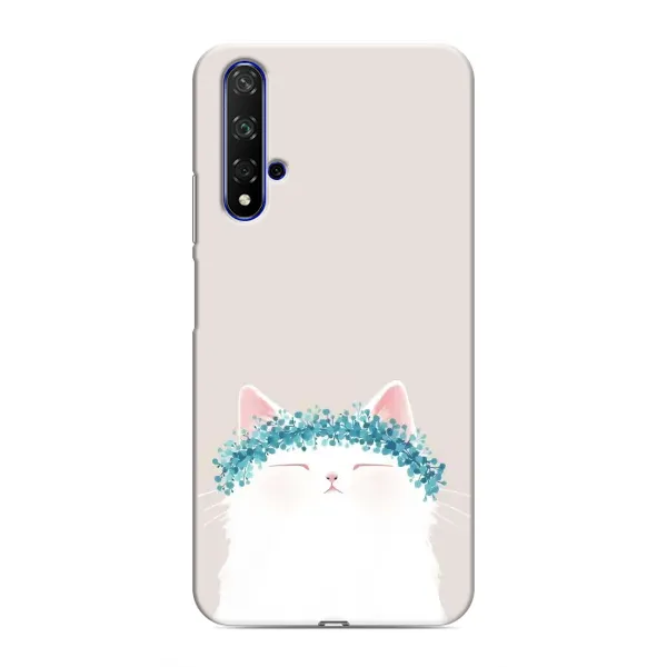 Чехол с рисунком «Белый котик» для Huawei Honor 20 Чехол с рисунком «Белый котик» для Huawei Honor 20