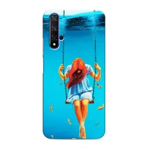 Чехол Стильные девушки на Huawei Honor 20 (Девушка на качели)