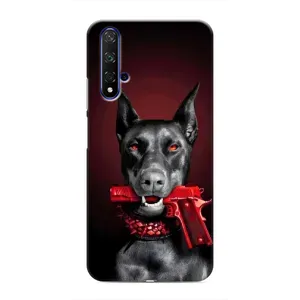 Чехол ДОБЕРМАН для Huawei Honor 20 (Доберман злой)
