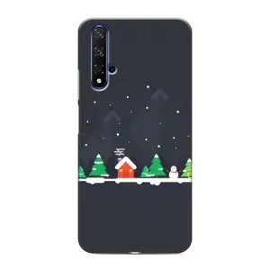 Силіконовий бампер на різдво для Huawei Honor 20 (Місто зимове)
