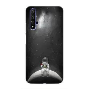 Силіконовый Чохол з принтом "Космонавти" на Huawei Honor 20 (Космонавт романтик)