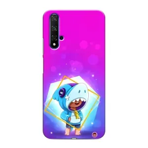 Чехол Бравл Старс для Huawei Honor 20 (Леон в костюме Акулы)