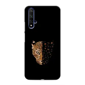 Чехол с леопардовым принтом на Huawei Honor 20 (Леопард на черном)
