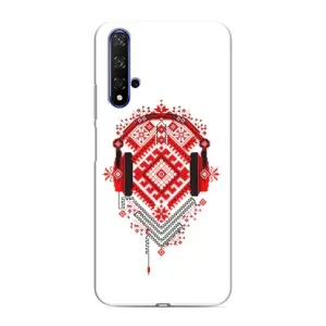 Силиконовый Чехол на Huawei Honor 20 с картинкой Вышиванки (Модная вышиванка)
