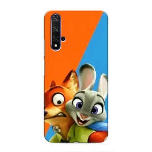 Чехлы ЗВЕРОПОЛИС для Huawei Honor 20 (Ник и Хопс)