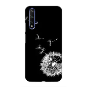 Силіконовий Чохол з кульбабками на Huawei Honor 20 (Кульбабка на чорному)