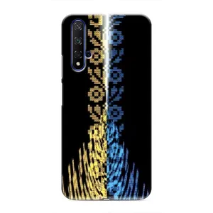 Силиконовый Чехол на Huawei Honor 20 (Патриотическая вышиванка)