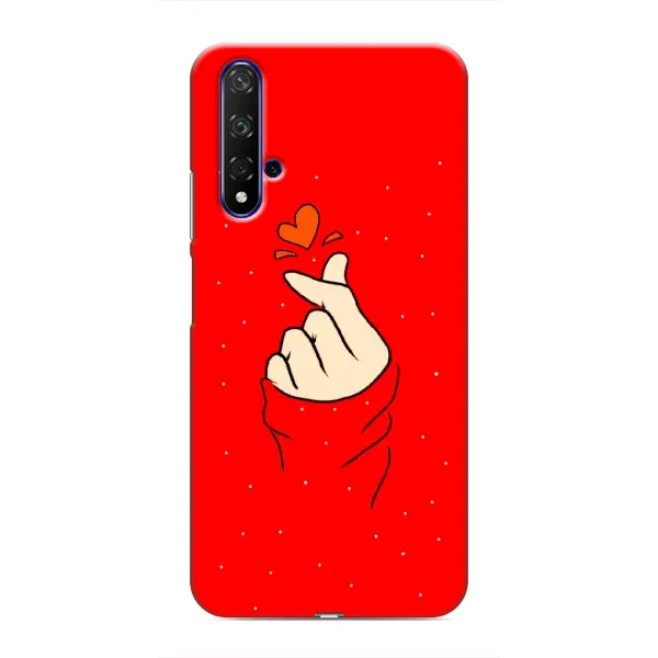 Чехол с рисунком «Сердце на красном» для Huawei Honor 20 Чехол с рисунком «Сердце на красном» для Huawei Honor 20
