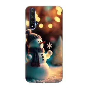 Чехлы на Новый Год Huawei Honor 20 (Снеговик праздничный)