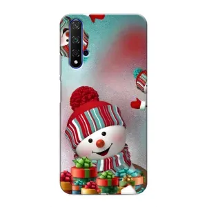 Чехлы на Новый Год Huawei Honor 20 (Снеговик в шапке)