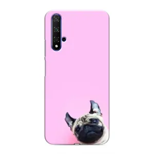 Бампер для Huawei Honor 20 з картинкою "Песики" (Собака на рожевому)