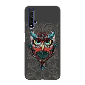 Чохли з принтом СОВИ для Huawei Honor 20 (Сова на сірому)