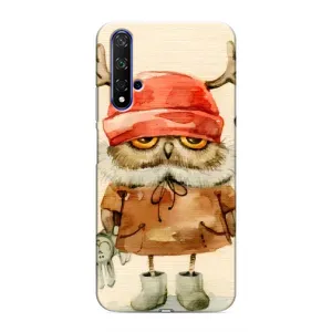 Чохли з принтом СОВИ для Huawei Honor 20 (Сова у шапці)