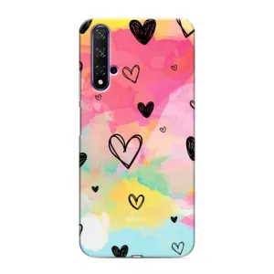 Чехлы с тематикой "Маленькие Сердечки" на Huawei Honor 20 (Яркие сердечки)