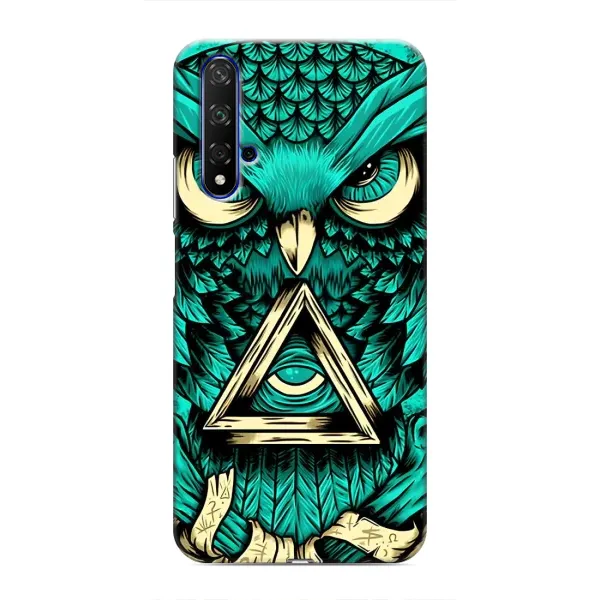 Чехол с рисунком «Зеленая сова» для Huawei Honor 20 Чехол с рисунком «Зеленая сова» для Huawei Honor 20