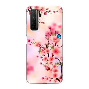 Чехол с принтом САКУРЫ на Honor 30s (Бабочки на сакуре)