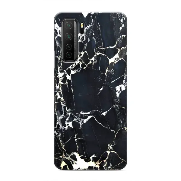 Чехол с рисунком «Чёрный мрамор» для Honor 30s