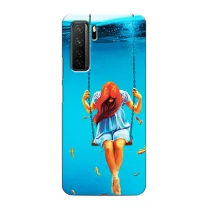 Чехол Стильные девушки на Honor 30s (Девушка на качели)