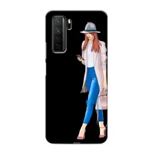 Чехол с картинкой Модные Девчонки Honor 30s (Девушка со смартфоном)