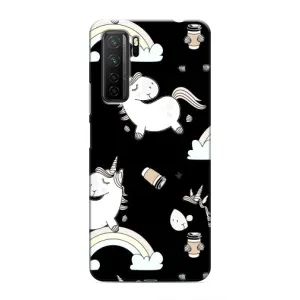 Чохол Unicorn на Honor 30s (Єдинорог з кавою)