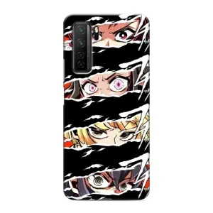 Силиконовые чехлы с глазами Anime для Хонор 30с (Глаза на чорном)