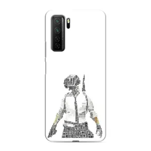 Силиконовый чехол с картинкой "Герой Pubg" на Honor 30s (Из букв)
