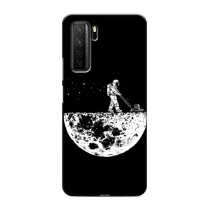 Силиконовый Чехол с принтом "Космонавты" на Honor 30s (Космонавт)