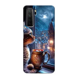 Чехлы на Новый Год Honor 30s (Кот новогодний)