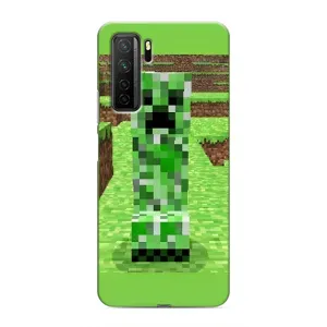 Чехлы для Honor 30s (Персонажи Майн Крафт) (Крипер 2)