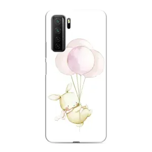 Силіконовий бампер з картинкою звірів для Honor 30s (Кролик та кульки)