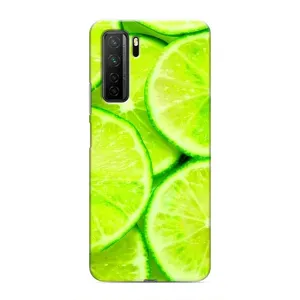 Чехол с изображением вкусной еды для Honor 30s (Лайм)