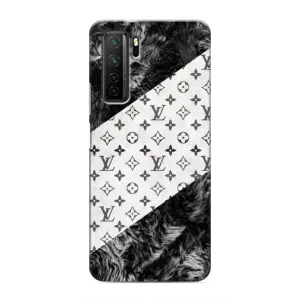 Чехол Стиль Louis Vuitton на Honor 30s (LV на белом)