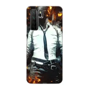 Силиконовый чехол с картинкой "Герой Pubg" на Honor 30s (Man Пубг)
