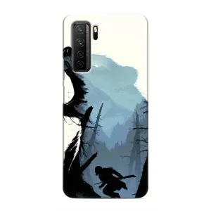 Силіконовий бампер з картинкою звірів для Honor 30s (Ведмідь та ліс)