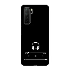 Чехол с картинками на черном фоне для Honor 30s (Плеер)