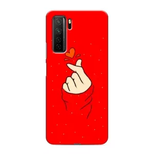 Чехлы (Знак сердечка) на Honor 30s (Сердце на красном)