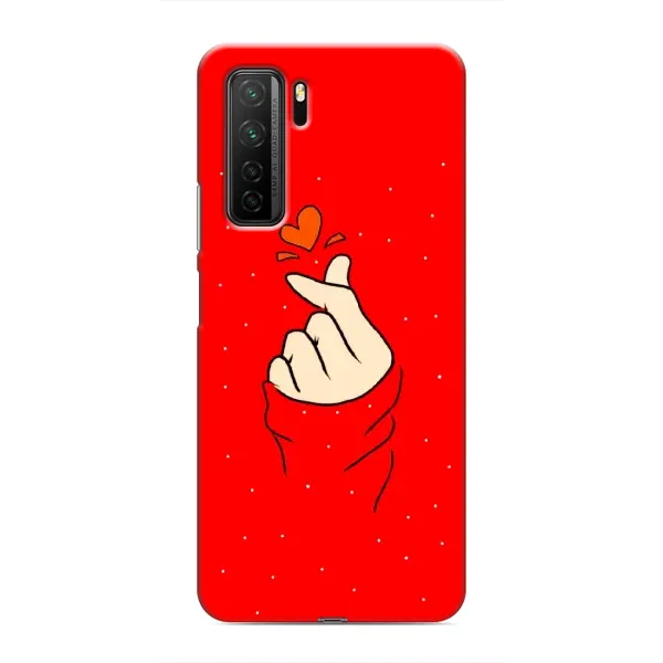 Чехол с рисунком «Сердце на красном» для Honor 30s Чехол с рисунком «Сердце на красном» для Honor 30s