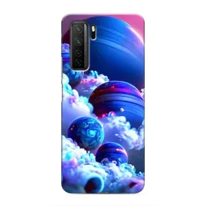 Чехлы КОСМОС для Honor 30s (Синие планеты)